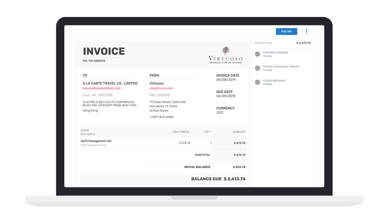 Virtuoso Invoicing & Payments | Flywire