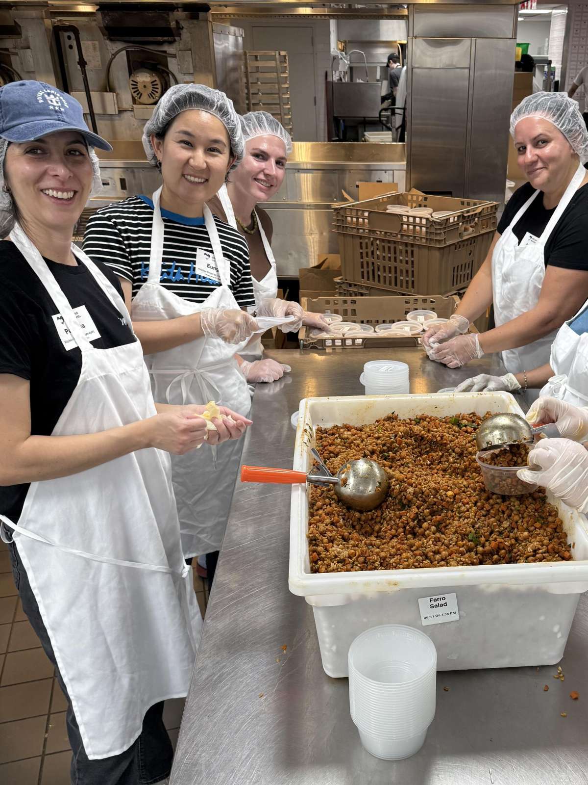 Our NYC geo-cluster volunteering!