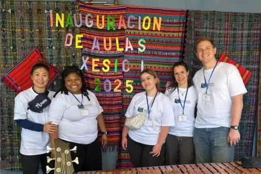 Flywire employees on School the World trip